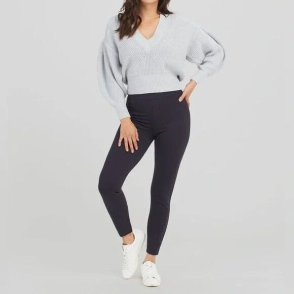 SPANX The Perfect Jegging Pant Black Pull On Size S Slimming Preppy Comfort - Picture 1 of 15